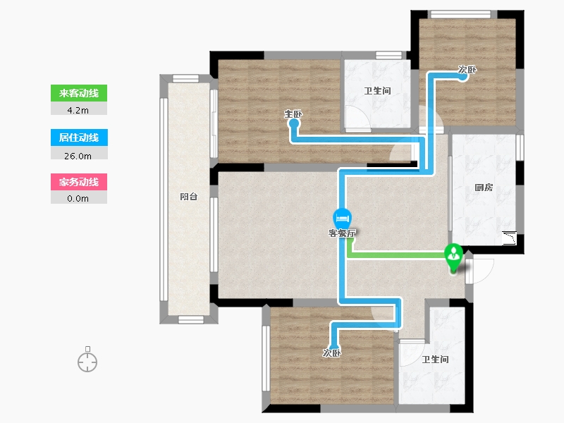 四川省-成都市-炎华置信上林开府-95.64-户型库-动静线