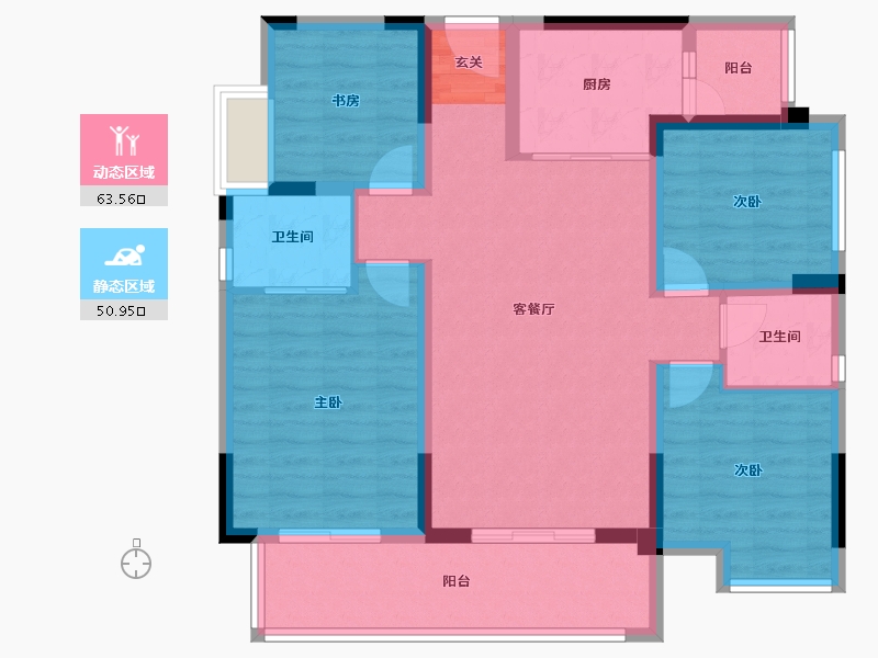 四川省-成都市-西宸春天-102.01-户型库-动静分区