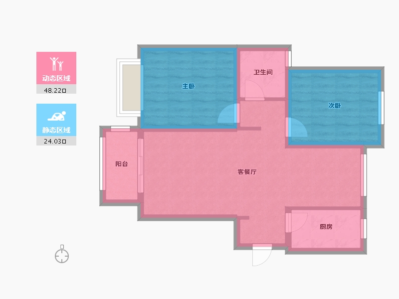 河北省-衡水市-隆兴宜居-64.28-户型库-动静分区