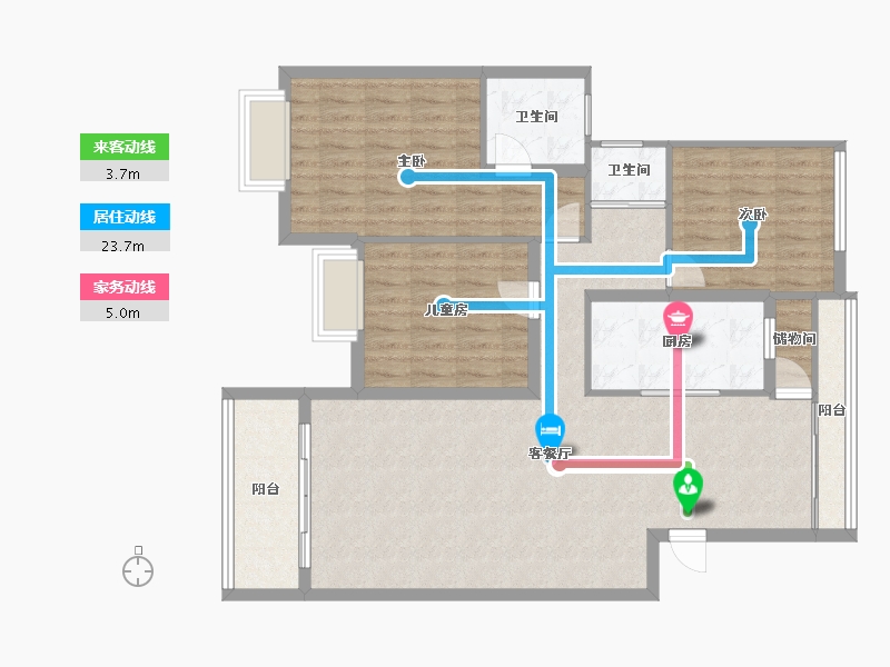 广东省-东莞市-中惠沁林山庄-108.03-户型库-动静线