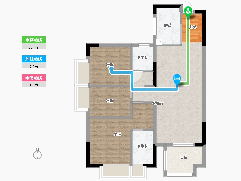 河北省-石家庄市-首铸御峰华庭-74.71-户型库-动静线