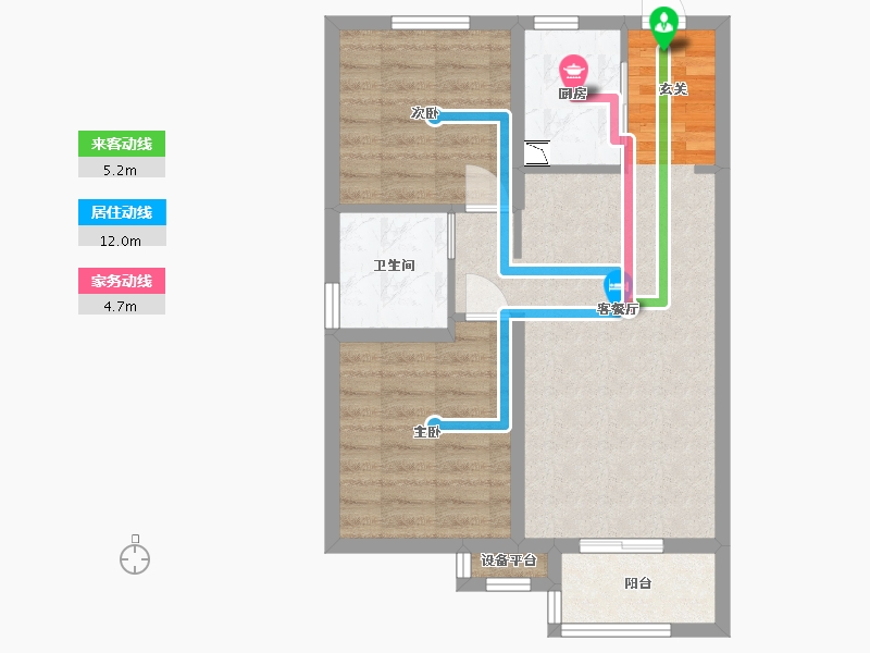 河北省-石家庄市-万科正定文化村-62.07-户型库-动静线