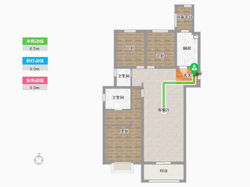 河北省-石家庄市-中冶德贤华府-104.48-户型库-动静线