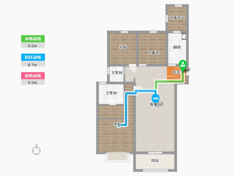 河北省-石家庄市-中冶德贤华府-99.68-户型库-动静线