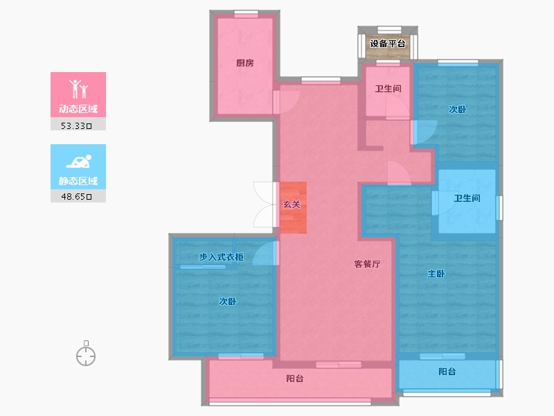 河北省-承德市-君御府-90.55-户型库-动静分区