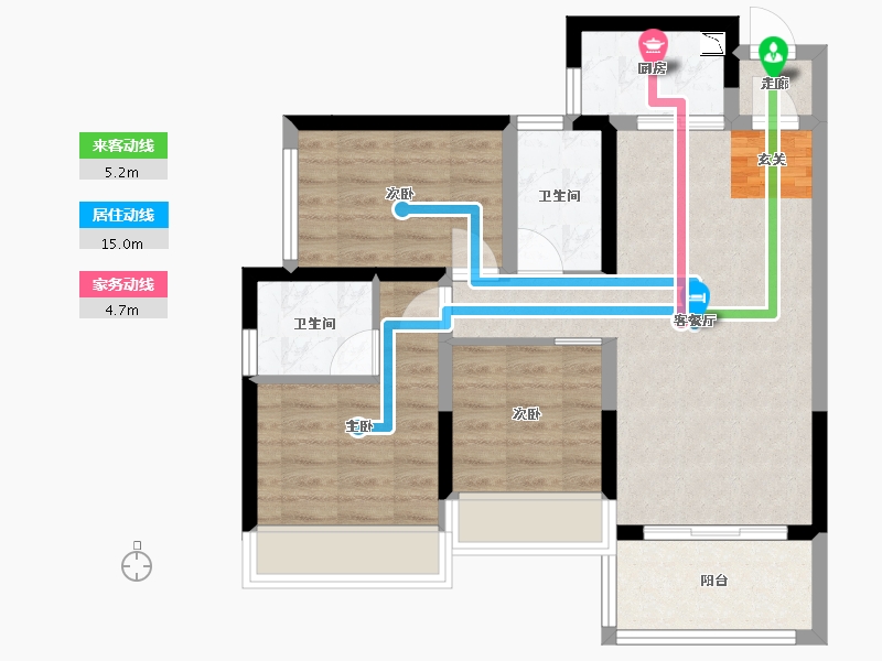 广东省-江门市-博富名苑-68.45-户型库-动静线