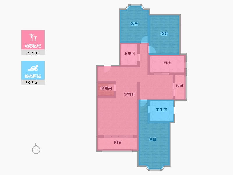 北京-北京市-星岛假日-120.38-户型库-动静分区