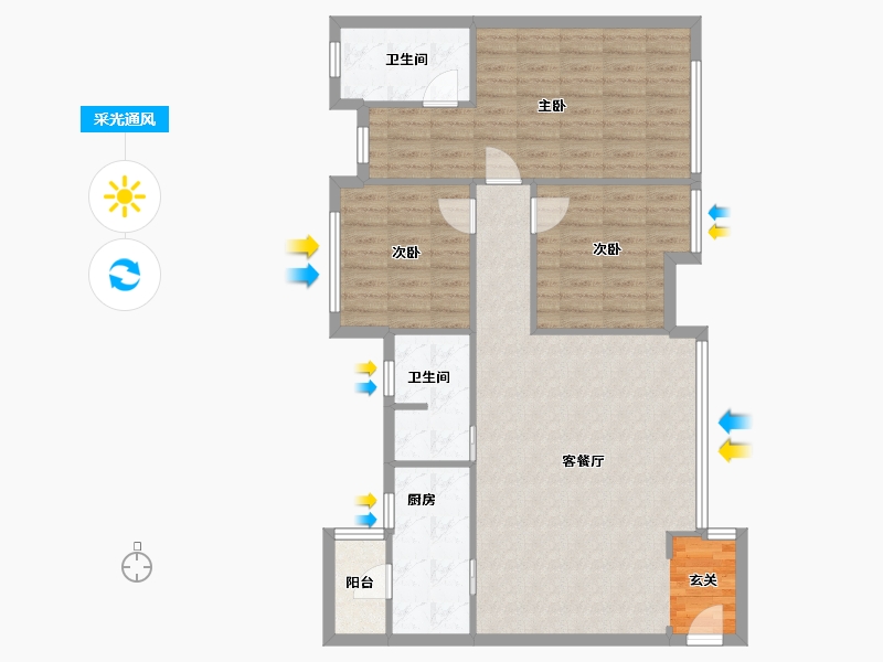 四川省-成都市-保利叶语-99.24-户型库-采光通风