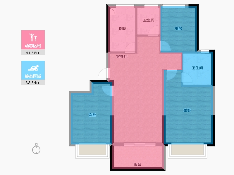 山东省-烟台市-华侨城・路劲｜山语隽府-71.19-户型库-动静分区