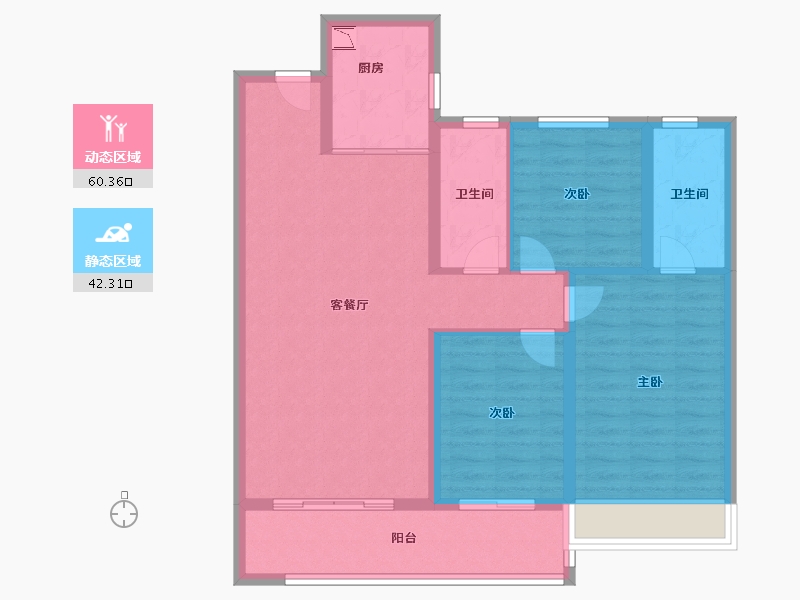 浙江省-温州市-九山金茂府-92.00-户型库-动静分区