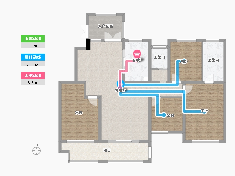 湖南省-长沙市-长房宁都公馆-125.46-户型库-动静线