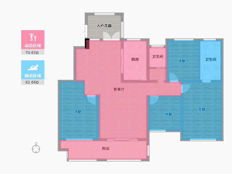 湖南省-长沙市-长房宁都公馆-125.46-户型库-动静分区