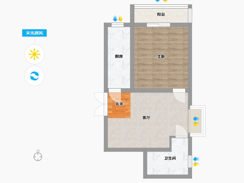 河北省-廊坊市-卓立金领域-45.56-户型库-采光通风