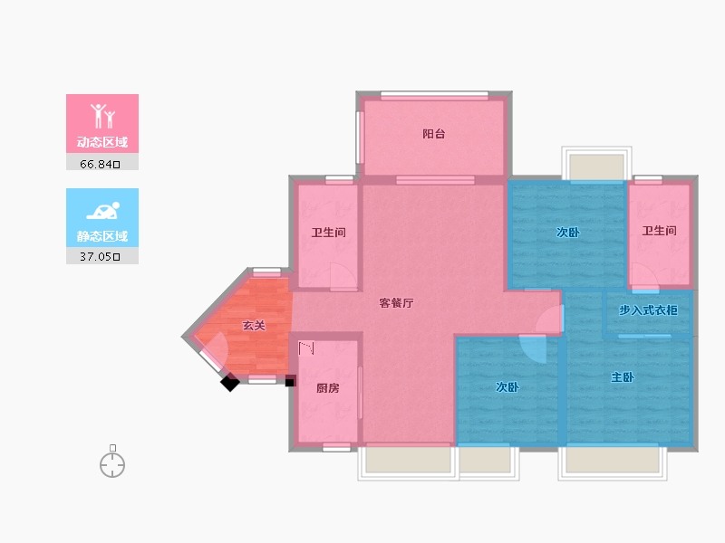 海南省-三亚市-三亚新华联・奥林匹克花园-93.10-户型库-动静分区