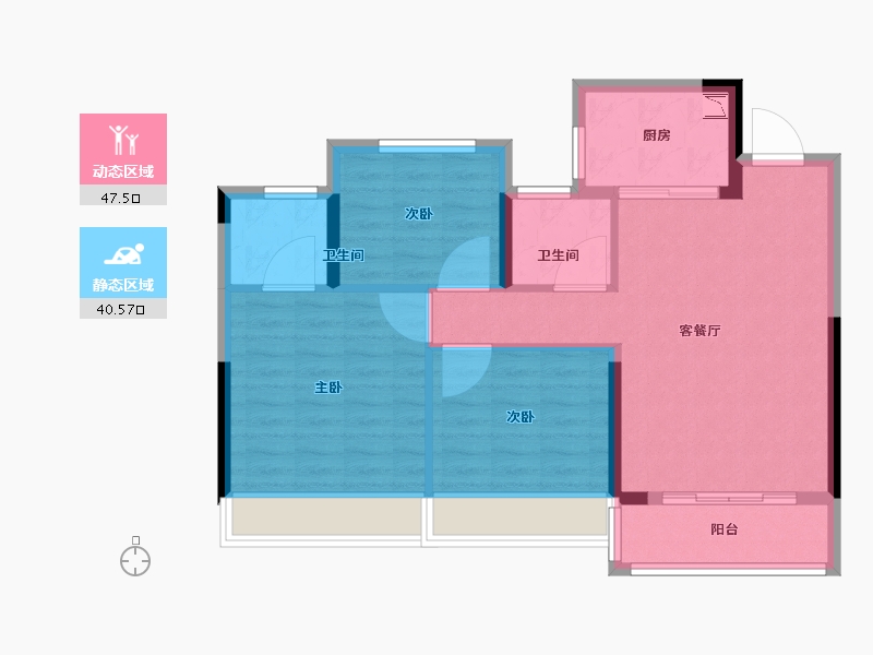 浙江省-温州市-华鸿大家御湖上品-79.21-户型库-动静分区