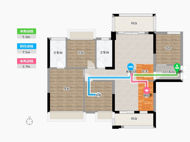 广西壮族自治区-钦州市-浦北晨华城市广场-99.65-户型库-动静线