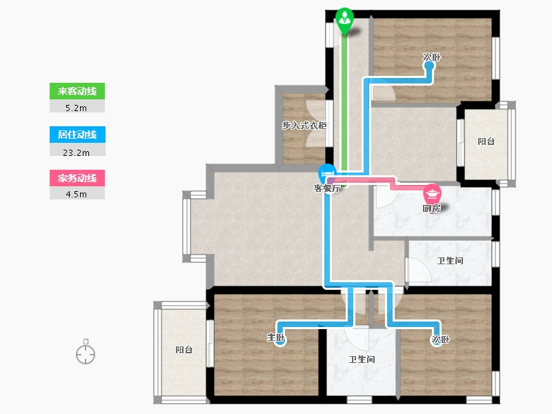 北京-北京市-翠城馨园-93.45-户型库-动静线