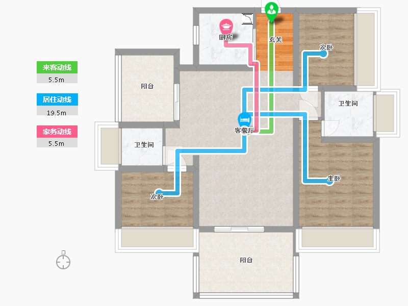 四川省-绵阳市-三汇・四季公园-86.38-户型库-动静线