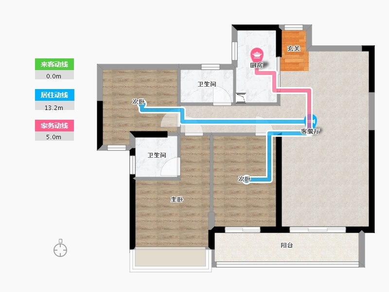 广西壮族自治区-钦州市-中地・滨江壹�二区-87.41-户型库-动静线