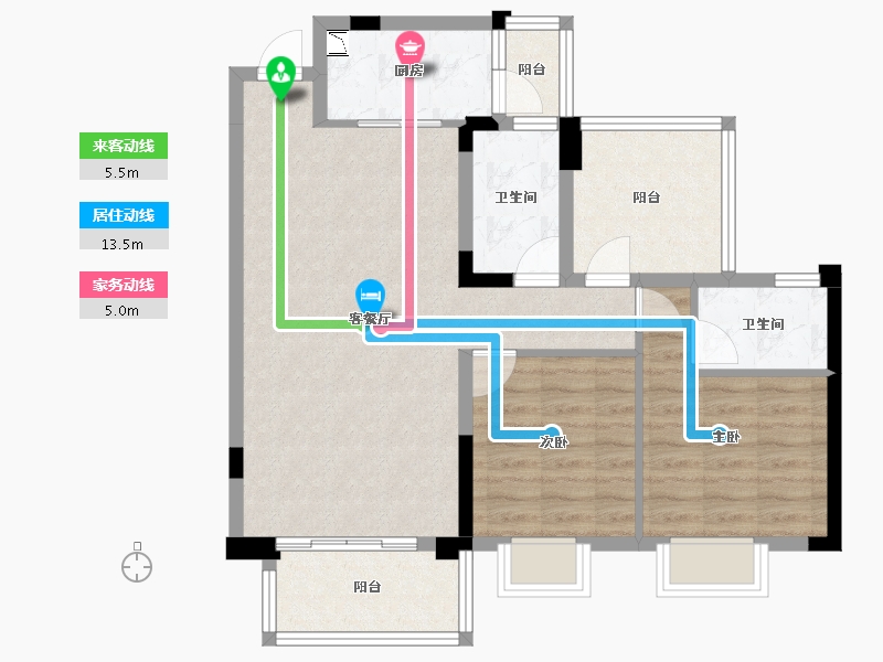 广西壮族自治区-南宁市-启迪亮2期科技公寓-79.86-户型库-动静线