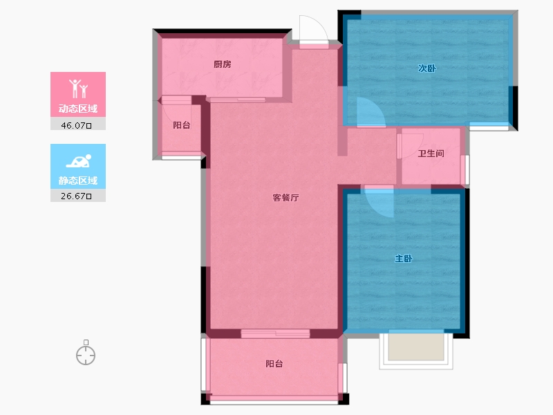 广西壮族自治区-南宁市-银泉一品天誉-64.39-户型库-动静分区