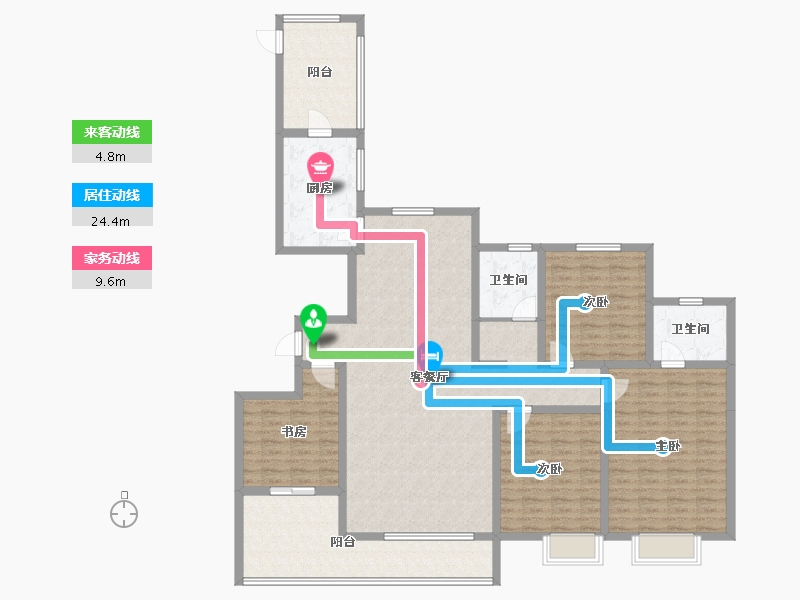 河南省-新乡市-竹馨居-157.54-户型库-动静线