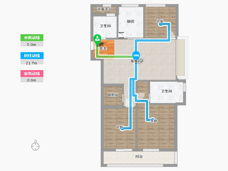 浙江省-舟山市-沁润公寓-93.83-户型库-动静线