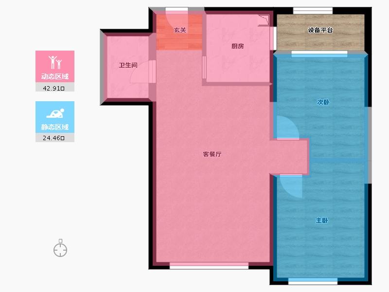 辽宁省-沈阳市-汇置・尚樾-64.17-户型库-动静分区