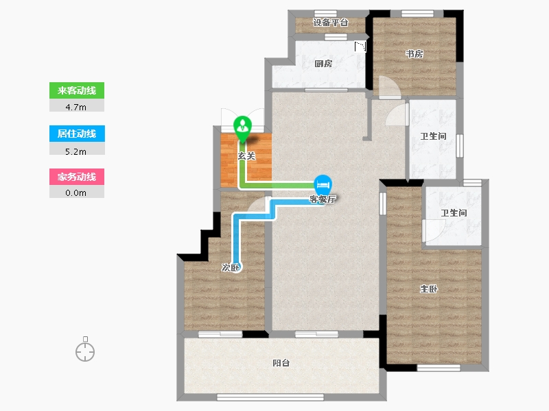 江苏省-常州市-美的・翰林府-102.23-户型库-动静线