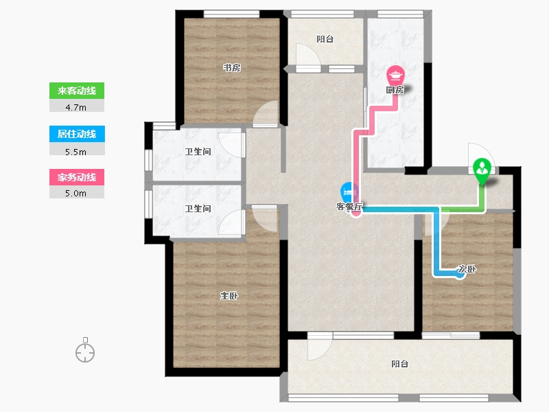 山东省-青岛市-中交中央公元-104.99-户型库-动静线