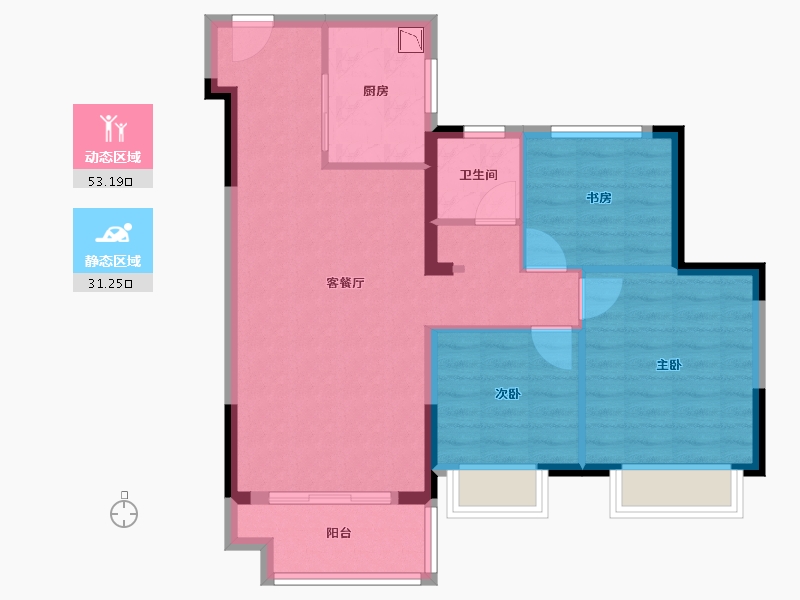 江苏省-南京市-悦江府-75.73-户型库-动静分区