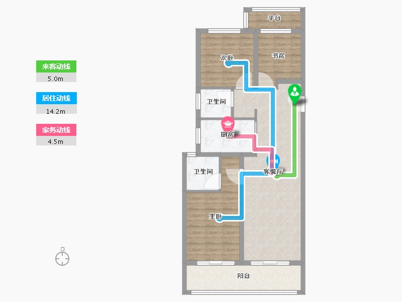 浙江省-温州市-温州万科古翠隐秀-86.41-户型库-动静线