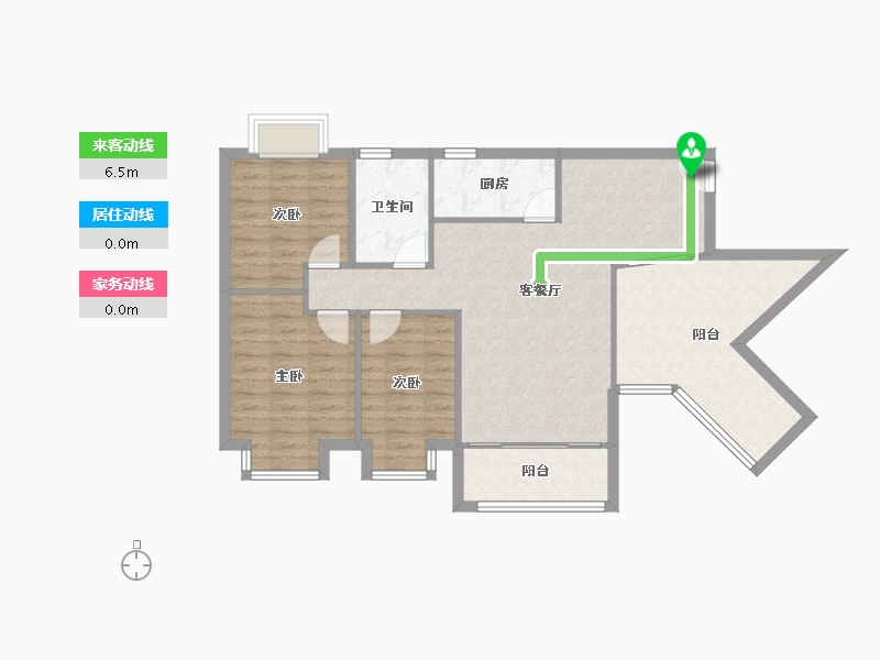 四川省-成都市-时代锦翠-93.15-户型库-动静线