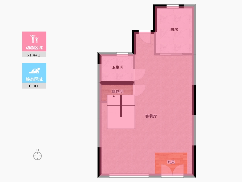 内蒙古自治区-包头市-保利溪湖林语-56.62-户型库-动静分区