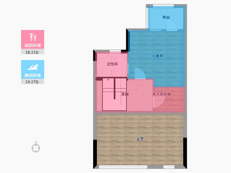 内蒙古自治区-包头市-保利溪湖林语-54.49-户型库-动静分区