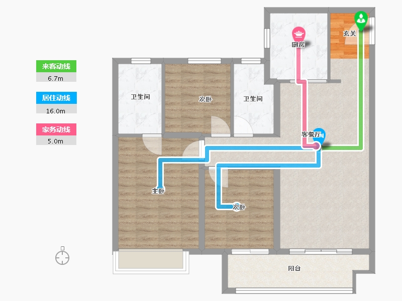 陕西省-榆林市-阳光城璞悦-98.40-户型库-动静线