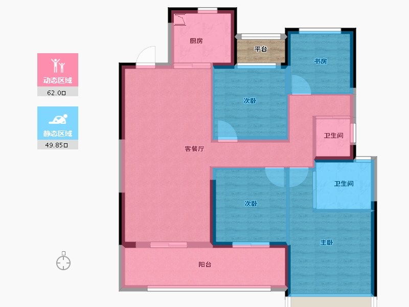 浙江省-温州市-首开中庚香�_�f里-102.40-户型库-动静分区