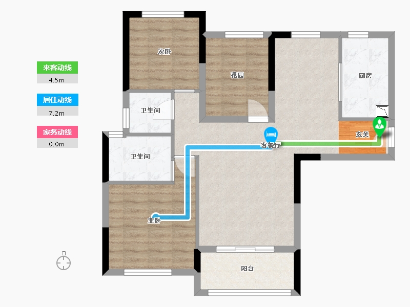 湖南省-长沙市-中冶・天润菁园-80.28-户型库-动静线