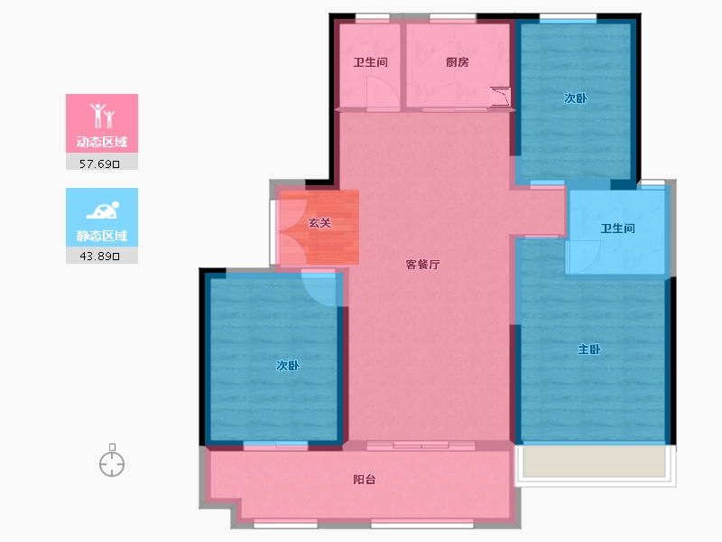 山东省-烟台市-百年万悦府-91.23-户型库-动静分区