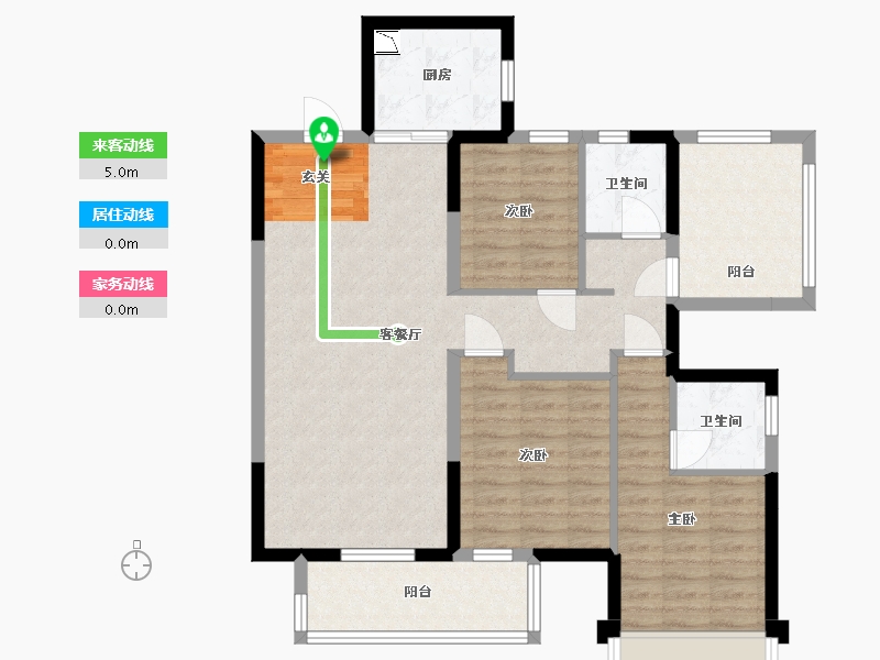 广西壮族自治区-南宁市-建发鼎华北大珑廷-94.82-户型库-动静线