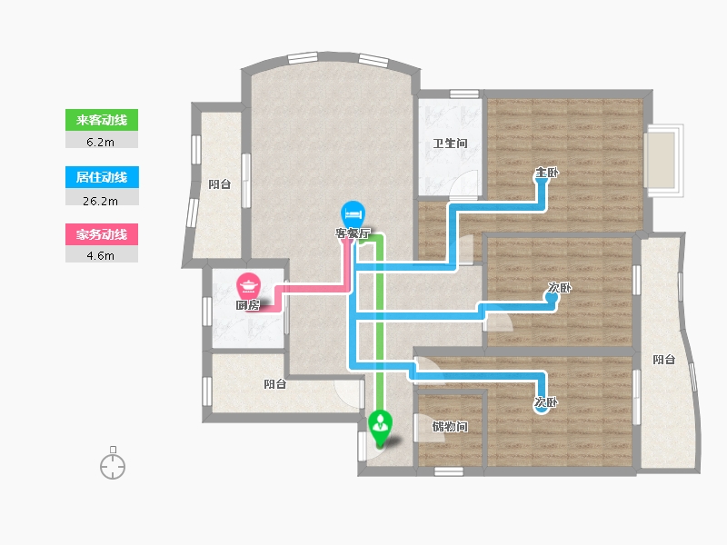 浙江省-温州市-明珠花园-117.92-户型库-动静线