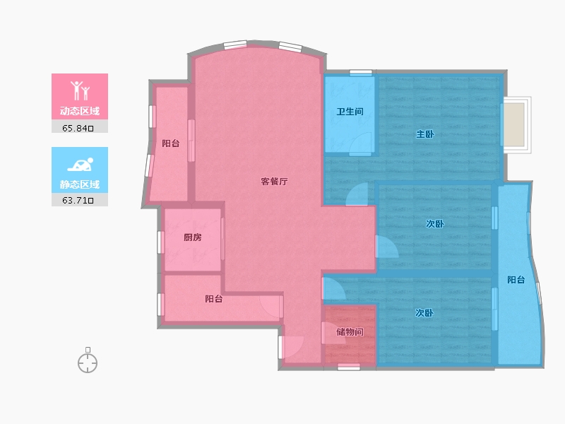 浙江省-温州市-明珠花园-117.92-户型库-动静分区