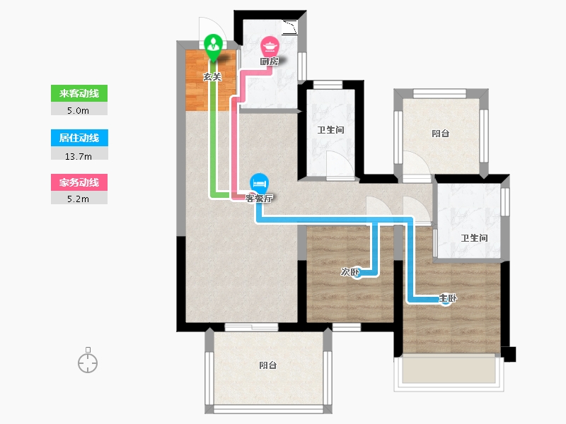 广西壮族自治区-南宁市-中建邕和府-63.42-户型库-动静线