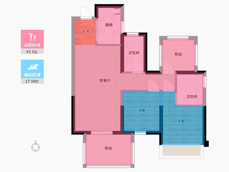 广西壮族自治区-南宁市-中建邕和府-63.42-户型库-动静分区