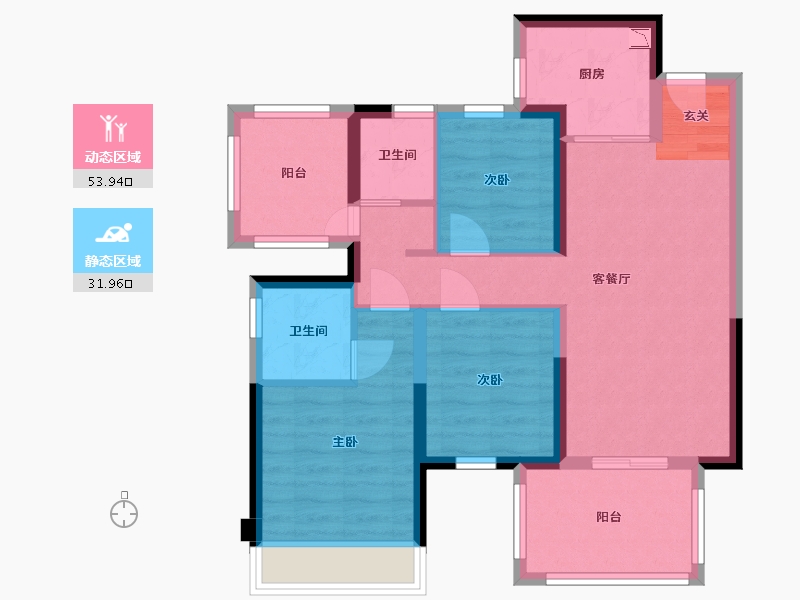 广西壮族自治区-南宁市-中建邕和府-75.35-户型库-动静分区