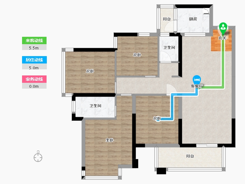 广西壮族自治区-南宁市-天健和府-99.11-户型库-动静线