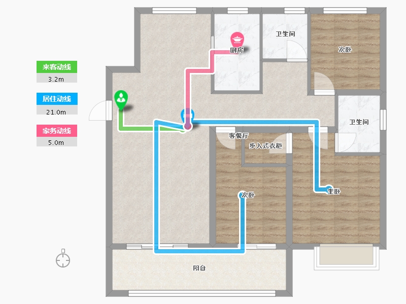 山东省-菏泽市-铁投・荣华府-106.50-户型库-动静线