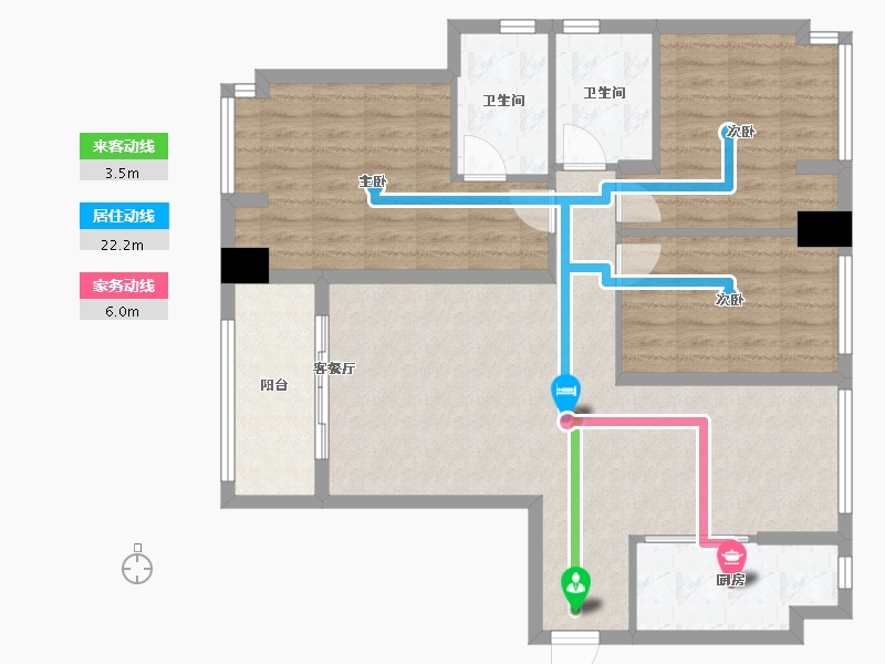 江苏省-徐州市-天润新苑-97.43-户型库-动静线