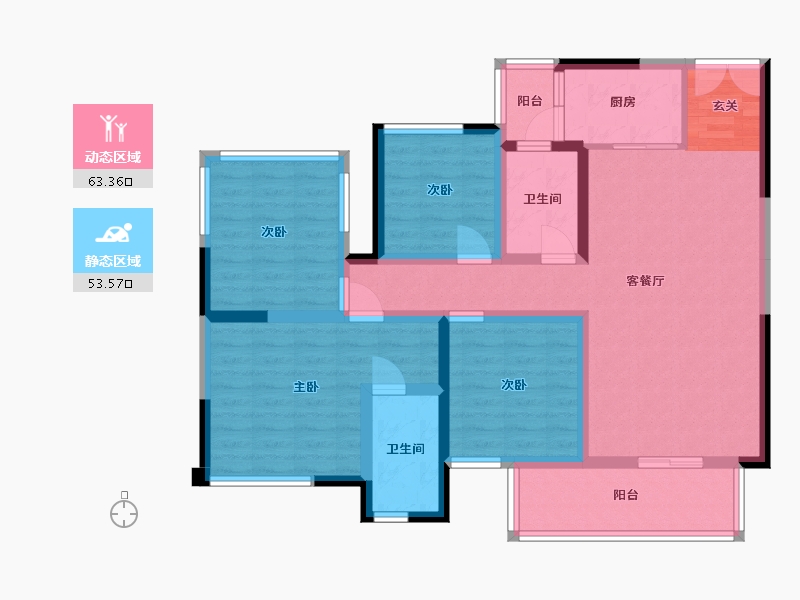 广西壮族自治区-南宁市-路桥壮美山湖-103.04-户型库-动静分区