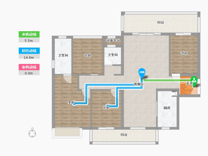 广西壮族自治区-南宁市-阳光城江山�Z原-126.60-户型库-动静线